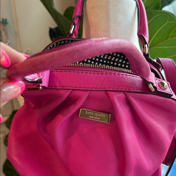 Leather Kate Spade Pink Five Points Kinsey Satchel Tote Bag - Picture 4 of 15